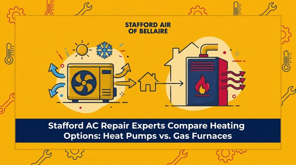 Stafford AC Repair Experts Compare Heating Options: Heat Pumps vs. Gas Furnaces Stafford AC Repair Experts Compare Heating Options: Heat Pumps vs. Gas Furnaces — featured image